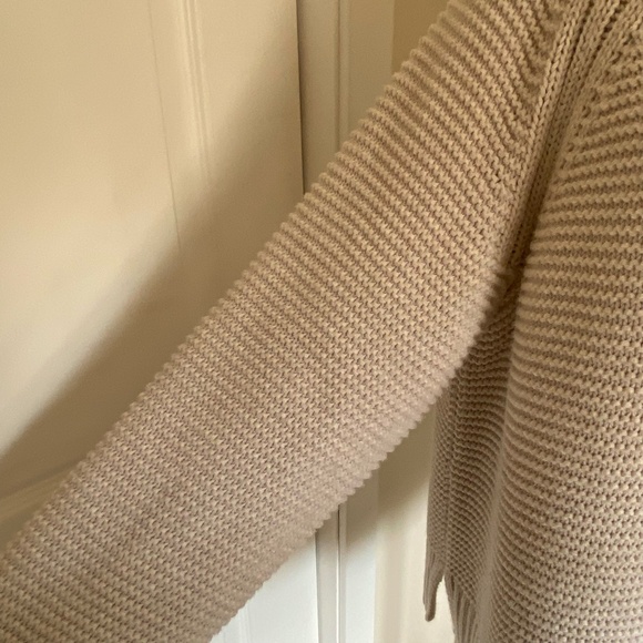 Lands' End Cream Cotton Chunky Thick Knit Crop Sweater-Sz-1X - Picture 4 of 15